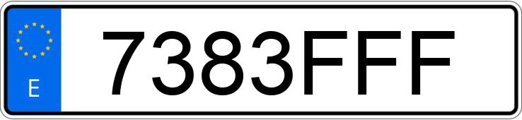 Numer rejestracyjny 7383FFF posiada PEUGEOT 207 Numer rejestracyjny 7383FFF posiada PEUGEOT 207