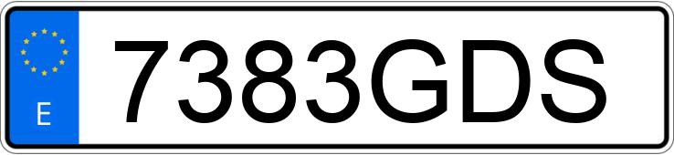Numer rejestracyjny 7383GDS posiada AUDI A3