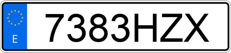 Numer rejestracyjny 7383HZX posiada CITROEN C3