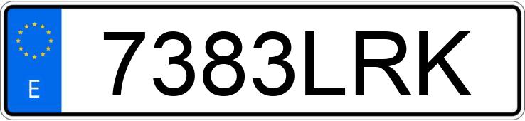 Numer rejestracyjny 7383LRK posiada SKODA FABIA