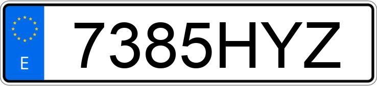 Numer rejestracyjny 7385HYZ posiada PEUGEOT PARTNER