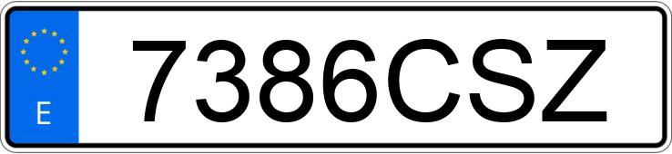 Numer rejestracyjny 7386CSZ posiada VOLVO S60