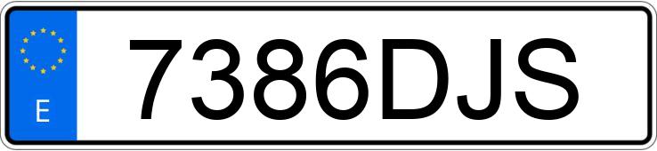 Numer rejestracyjny 7386DJS posiada TOYOTA COROLLA