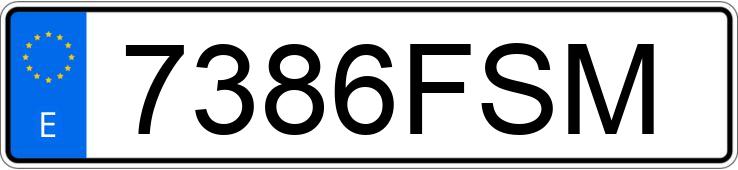 Numer rejestracyjny 7386FSM posiada RENAULT TRAFIC