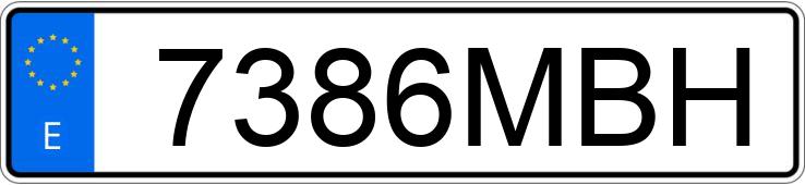 Numer rejestracyjny 7386MBH posiada MERCEDES C (206)