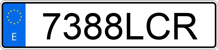 Numer rejestracyjny 7388LCR posiada MERCEDES AMG GT (190)