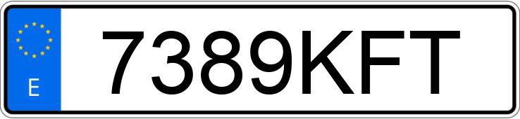 Numer rejestracyjny 7389KFT posiada RENAULT MEGANE