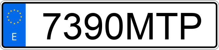 Numer rejestracyjny 7390MTP posiada TESLA MODEL Y