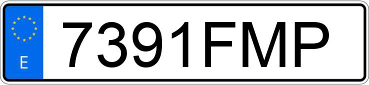 Numer rejestracyjny 7391FMP posiada PEUGEOT 307