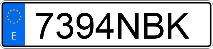 Numer rejestracyjny 7394NBK posiada RENAULT ESPACE Numer rejestracyjny 7394NBK posiada RENAULT ESPACE