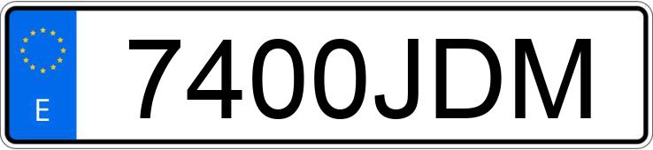 Numer rejestracyjny 7400JDM posiada BMW SERIE 1