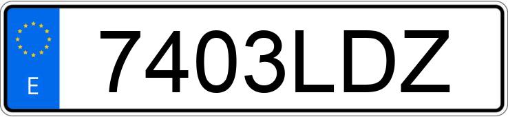 Numer rejestracyjny 7403LDZ posiada MERCEDES SPRINTER