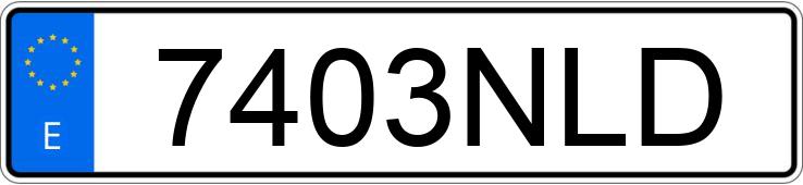 Numer rejestracyjny 7403NLD posiada MG ZS