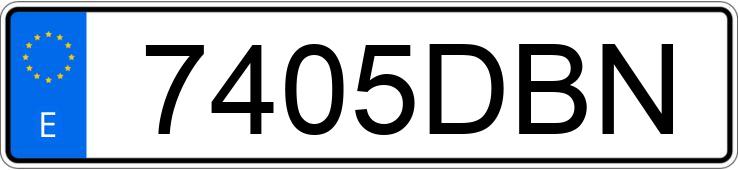 Registreringsnummeret 7405DBN har BMW SERIE 3