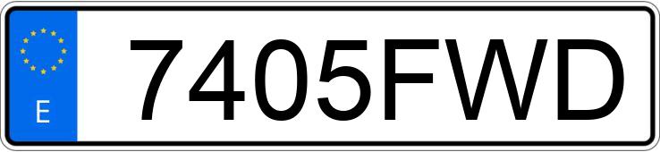 Numer rejestracyjny 7405FWD posiada SEAT IBIZA