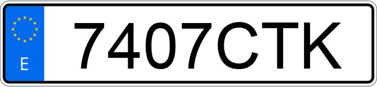 Numer rejestracyjny 7407CTK posiada SEAT IBIZA