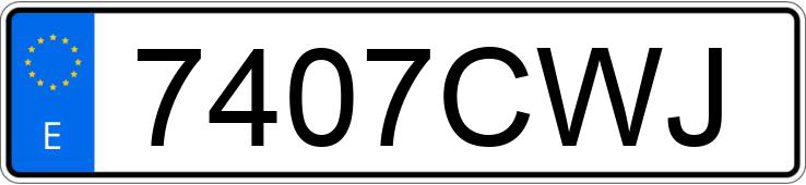 Numer rejestracyjny 7407CWJ posiada BMW Z4