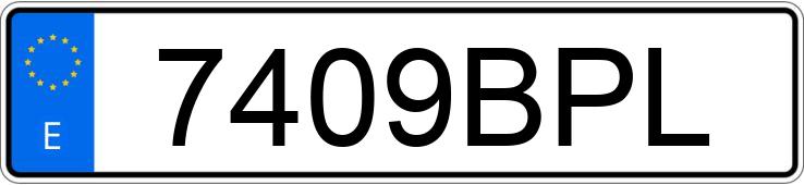 Le numéro d’enregistrement 7409BPL a VOLKSWAGEN GOLF