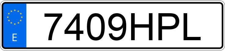 Registreringsnummeret 7409HPL har SEAT LEON