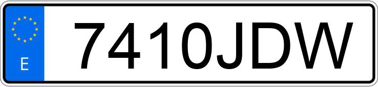 Numer rejestracyjny 7410JDW posiada AUDI A3