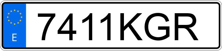 Numer rejestracyjny 7411KGR posiada VOLKSWAGEN GOLF