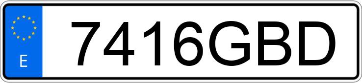 Numer rejestracyjny 7416GBD posiada MERCEDES C (204)