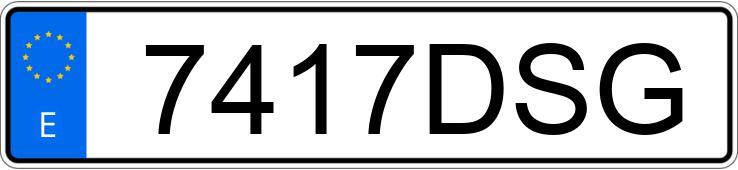 Numer rejestracyjny 7417DSG posiada BMW SERIE 1