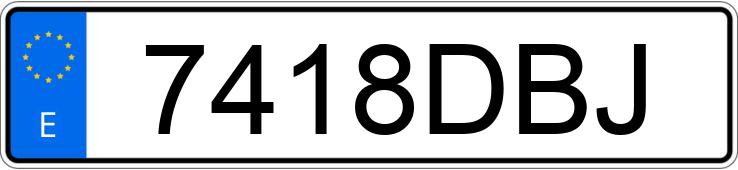 Numer rejestracyjny 7418DBJ posiada VOLKSWAGEN TOUAREG