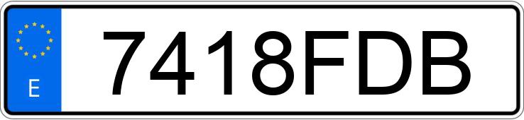 Registreringsnummeret 7418FDB har FORD FOCUS