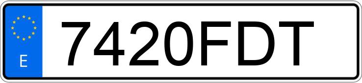 Numer rejestracyjny 7420FDT posiada DODGE CALIBER