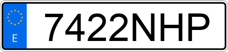 Numer rejestracyjny 7422NHP posiada AUDI A1 SPORTBACK