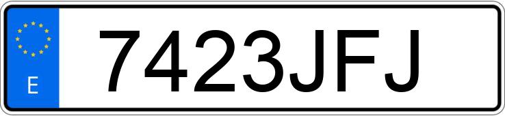 Numer rejestracyjny 7423JFJ posiada PEUGEOT BOXER