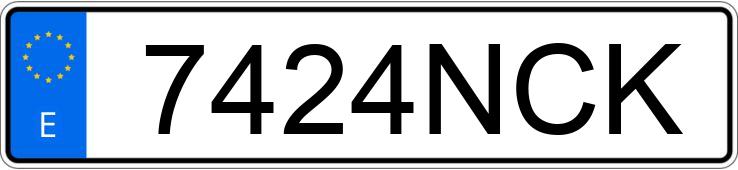 Numer rejestracyjny 7424NCK posiada SEAT IBIZA