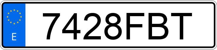 Numer rejestracyjny 7428FBT posiada CITROEN XSARA