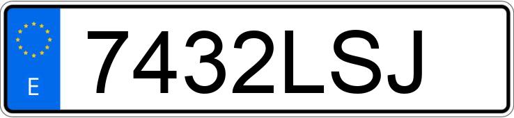 The registration number 7432LSJ has MERCEDES GLC (253)