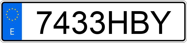 Numer rejestracyjny 7433HBY posiada SEAT IBIZA