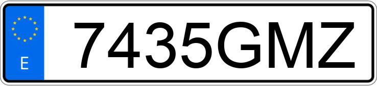 Numer rejestracyjny 7435GMZ posiada VOLKSWAGEN GOLF