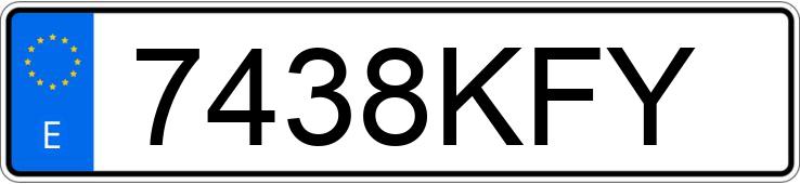 Numer rejestracyjny 7438KFY posiada TOYOTA C-HR