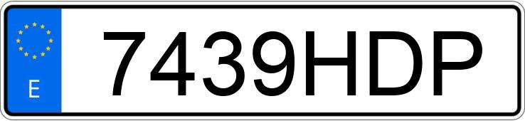 Numer rejestracyjny 7439HDP posiada PEUGEOT PARTNER