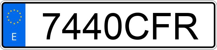 Numer rejestracyjny 7440CFR posiada MINI MINI