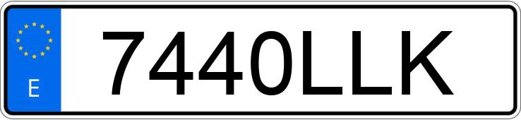 Numer rejestracyjny 7440LLK posiada TOYOTA COROLLA