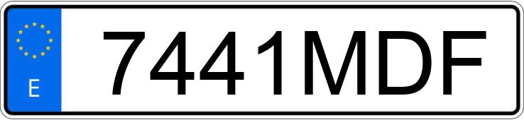 Numer rejestracyjny 7441MDF posiada MAZDA MAZDA3