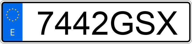 Numer rejestracyjny 7442GSX posiada BMW X1