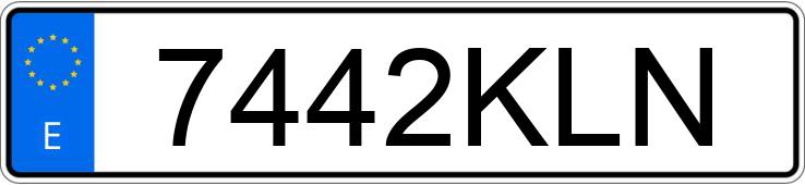 Numer rejestracyjny 7442KLN posiada VOLKSWAGEN MULTIVAN