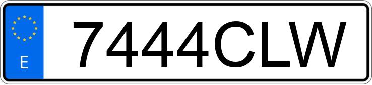 Numer rejestracyjny 7444CLW posiada MERCEDES C (203)
