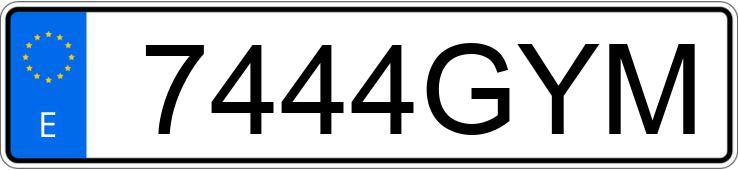 Numer rejestracyjny 7444GYM posiada VICTORY CROSS COUNTRY