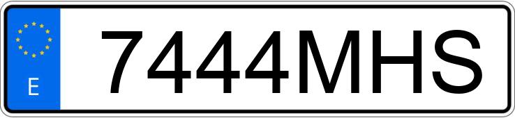 Numer rejestracyjny 7444MHS posiada SILENCE S