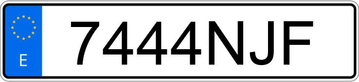 Numer rejestracyjny 7444NJF posiada TESLA MODEL 3 Numer rejestracyjny 7444NJF posiada TESLA MODEL 3