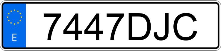 O número de registro 7447DJC tem SKODA FABIA