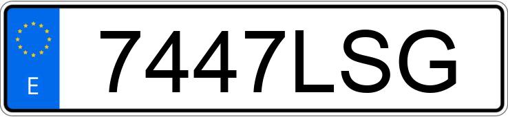 Numer rejestracyjny 7447LSG posiada PORSCHE BOXSTER